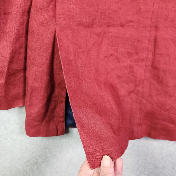Lauren Ralph Lauren Linen Sport Coat Blazer Jacket 36R Men Preppy Rust Red Fall - Picture 9 of 15